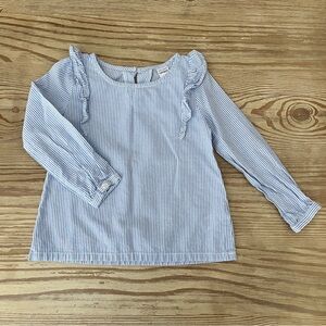 Carter’s Seersucker Ruffle Shoulder Shirt